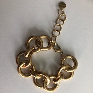 Stella & Dot Gold toned chunky chain bracelet